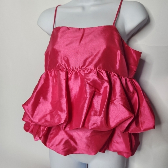 A New Day Women's Small Ruffled Pink Cami Top - Picture 6 of 8